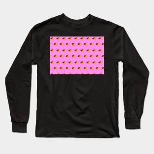 Pixel heart shaped waffle with chocolate Long Sleeve T-Shirt